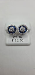 Blue and silver earrings