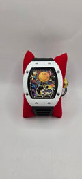 AJ mille style smile watch black with a white face