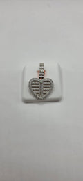 925 silver 3.00CTW Moissanite heart pendant