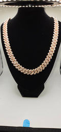 24 inch rose gold iced out chain