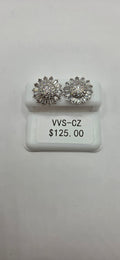 VVSCZ sunflower earrings