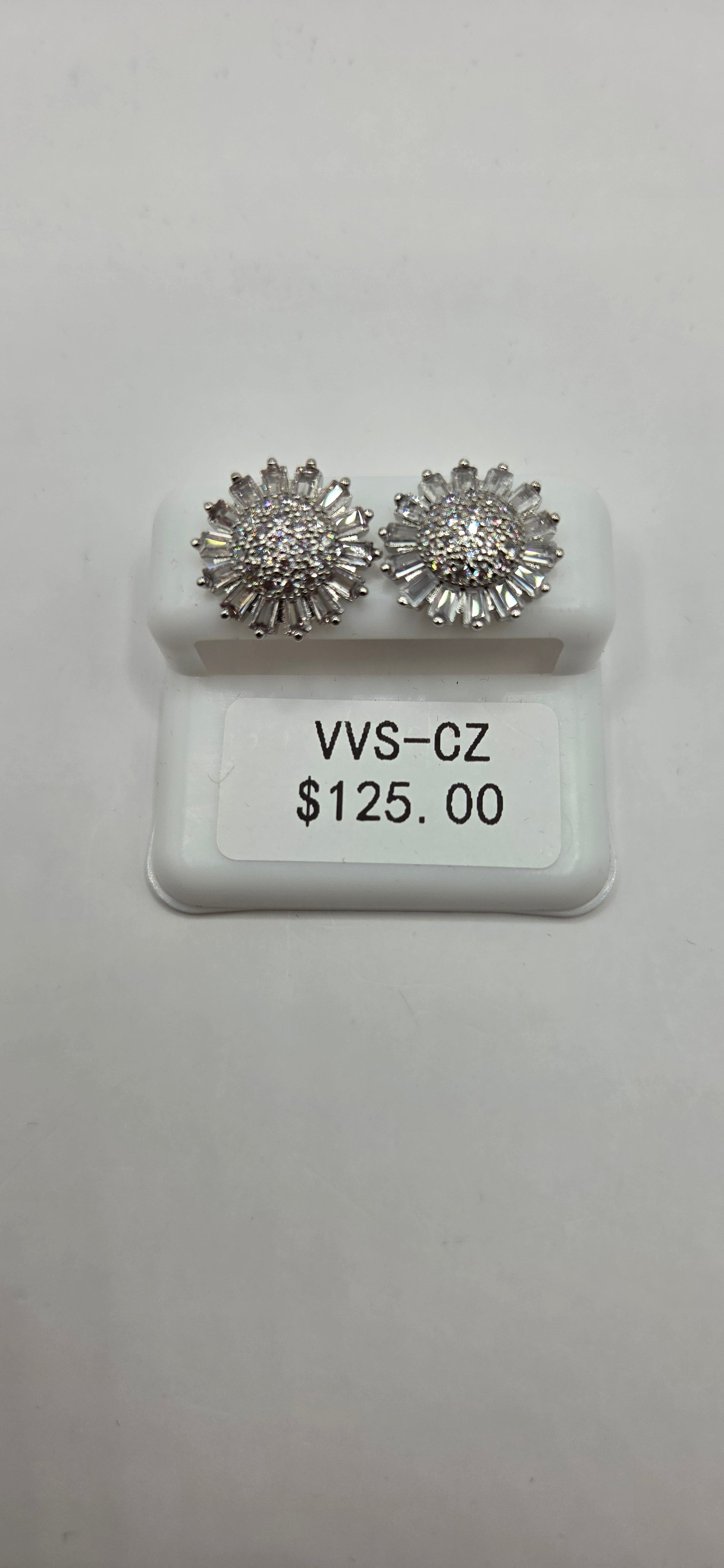 VVSCZ sunflower earrings