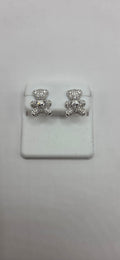 925 silver 1.00ctw Moissanite Teddy bear earrings