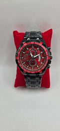 AJ time master black on red.