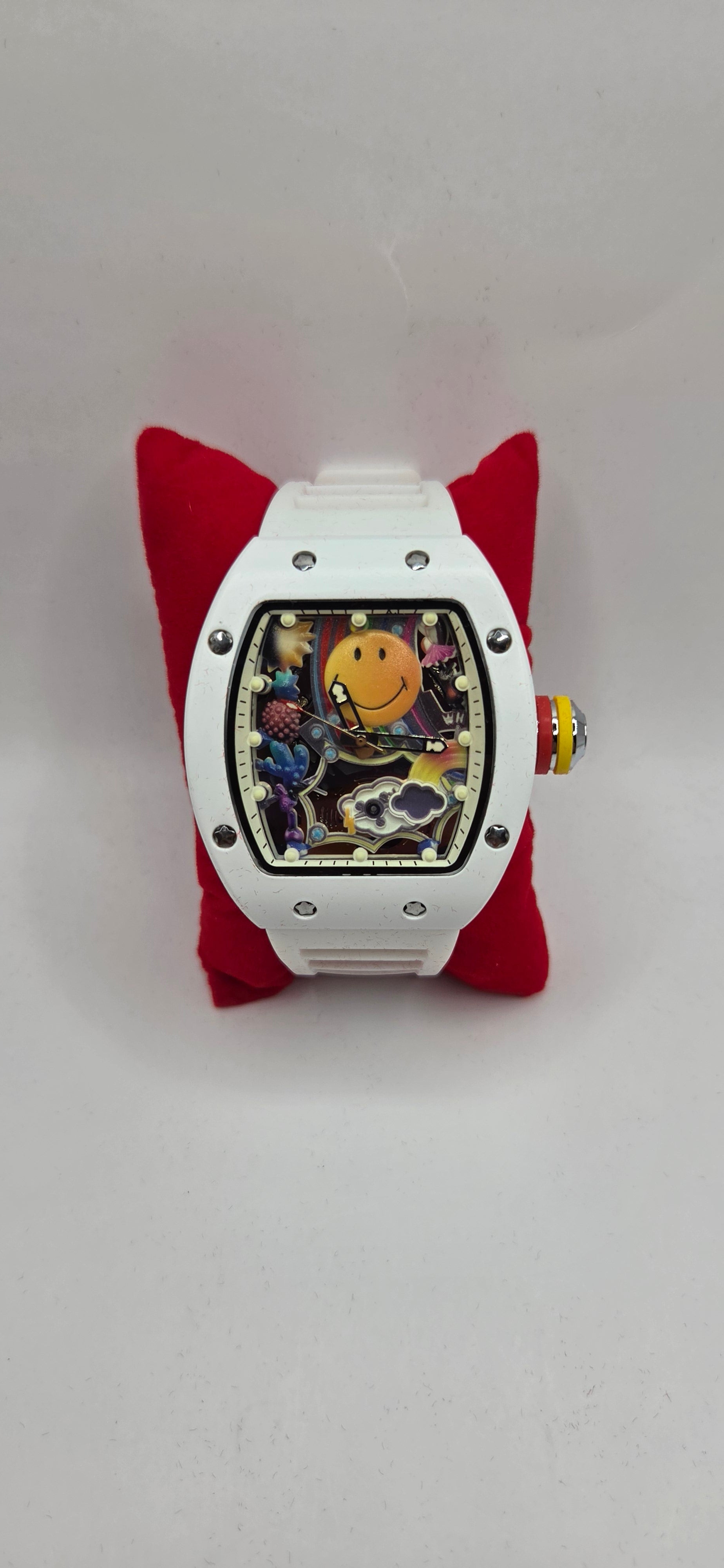 Aj mille style all white smile watch