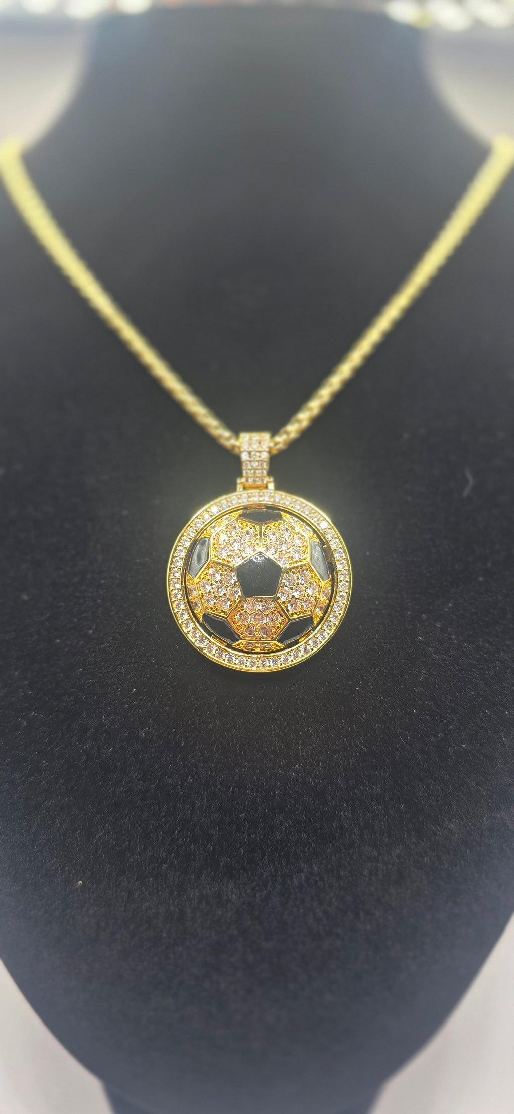 Iced outGolden spinner soccer ball