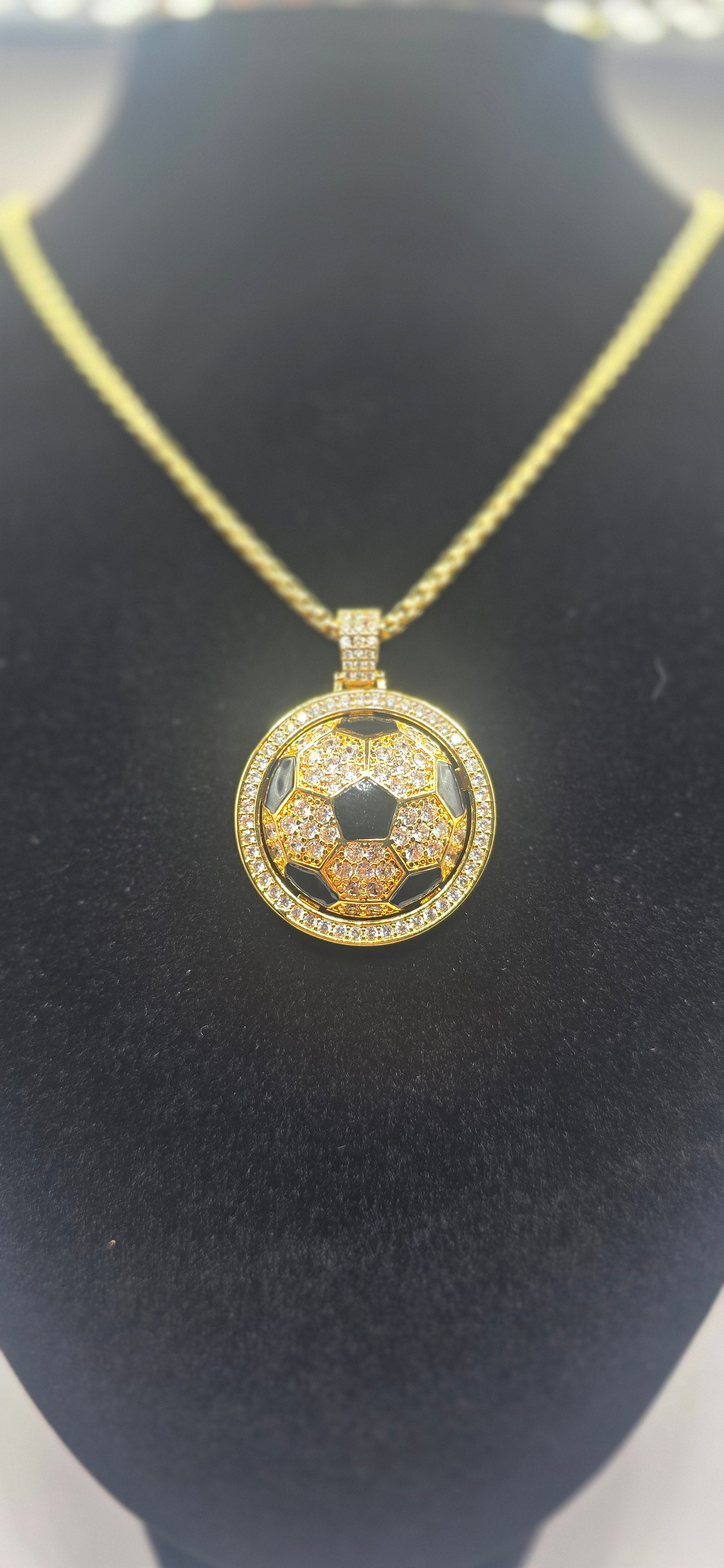 Iced outGolden spinner soccer ball