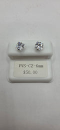 Vvs-cz 6mm earrings