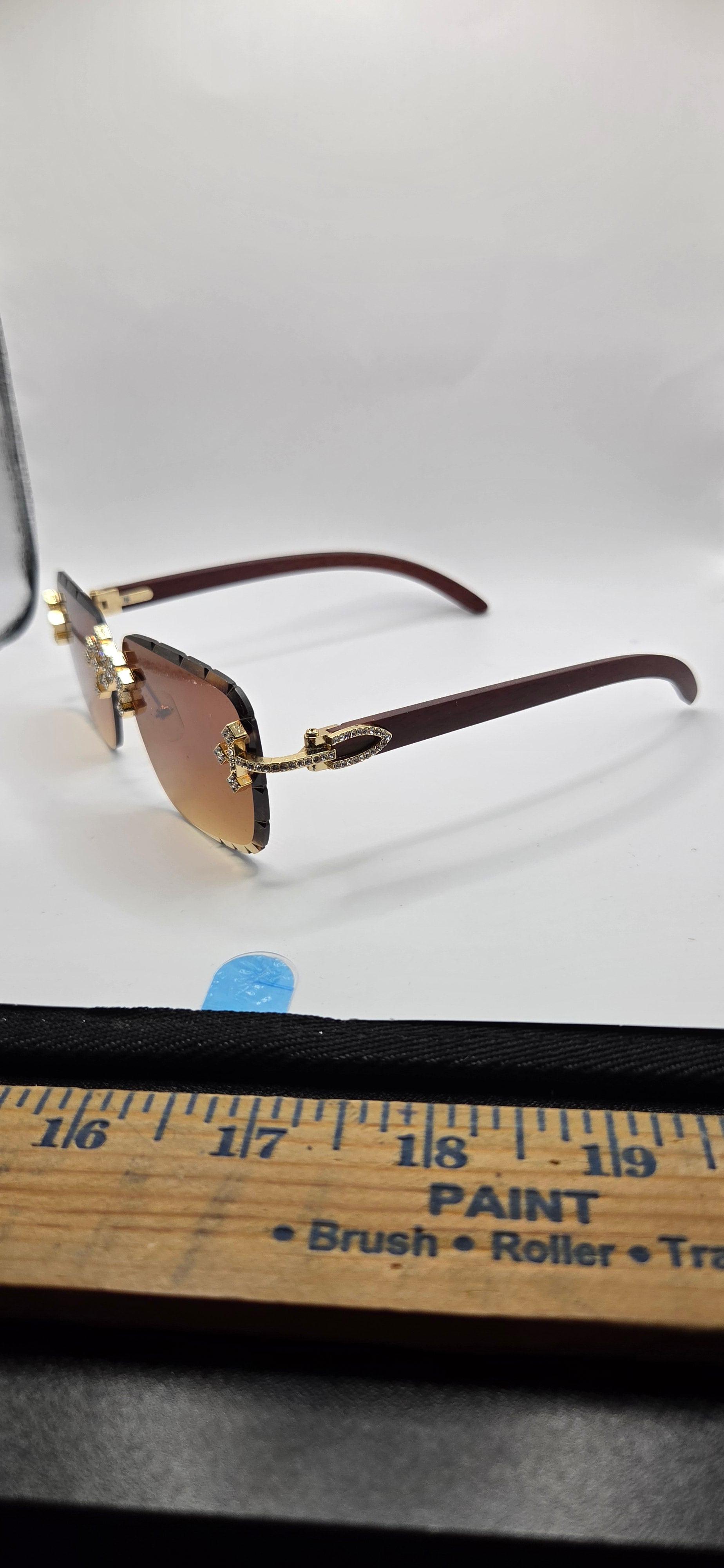 Aj triple cross brown sunglasses