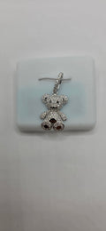 925 silver with 0.56CTW Moissanite Teddy bear pendant