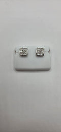 925 silver with 1.00ctw Moissanite square earrings