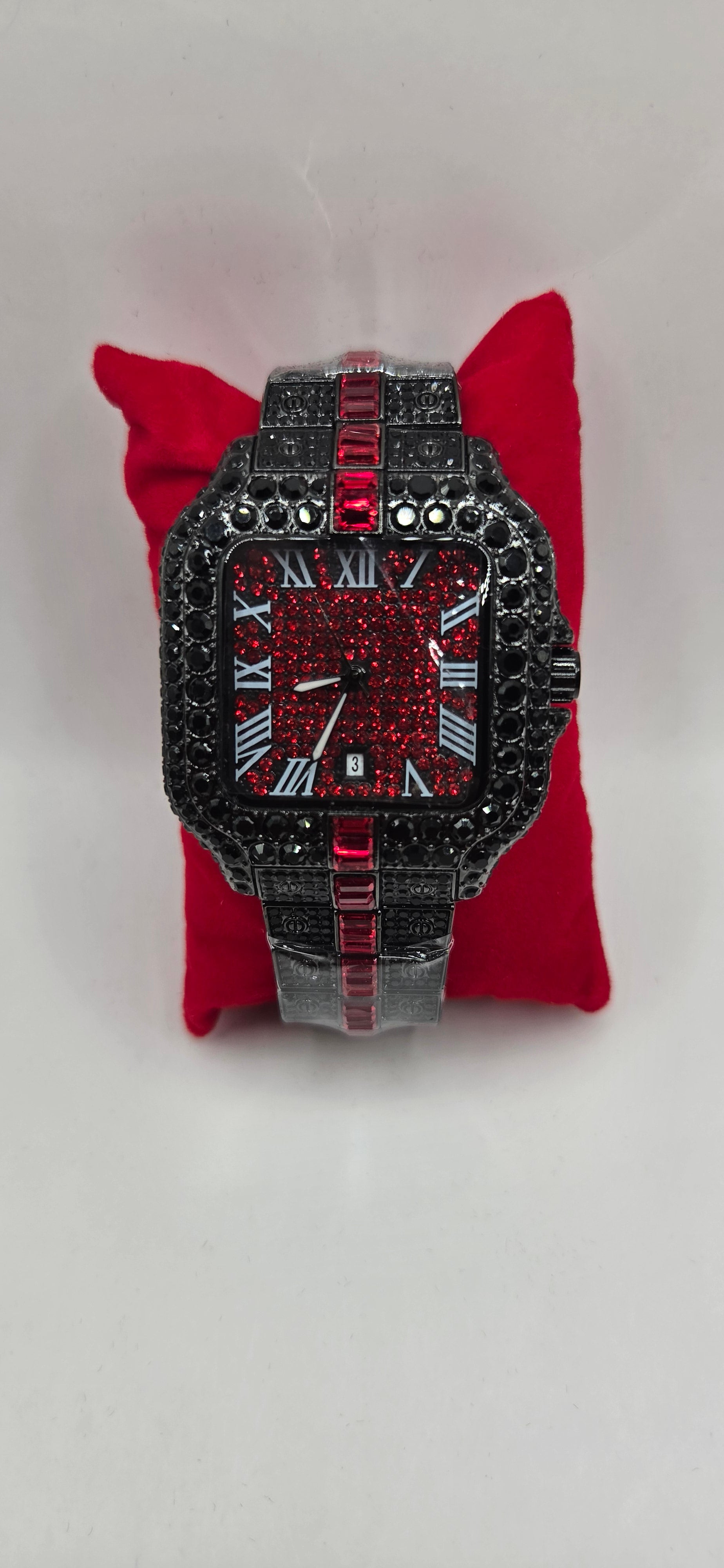 AJ black on red VIP carti style watch