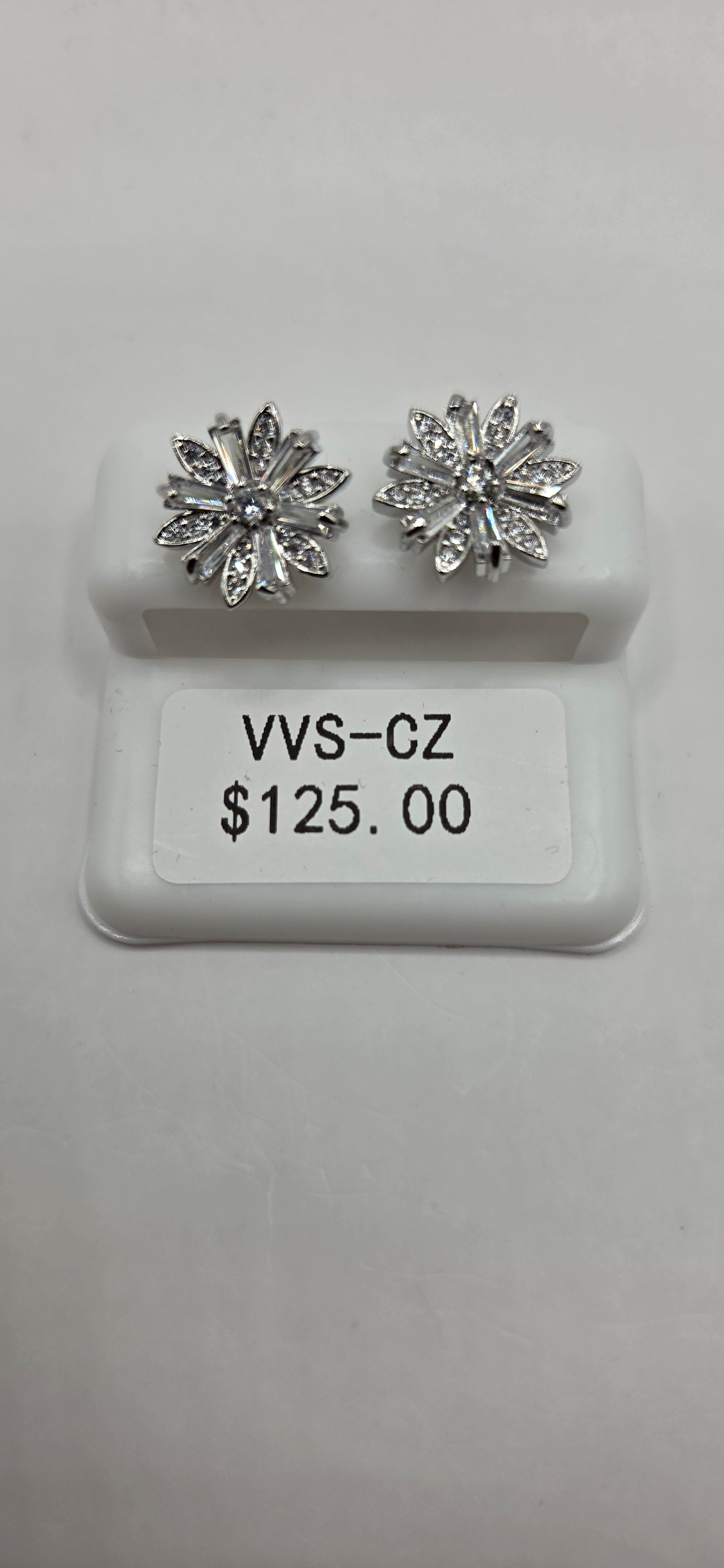 Silver sunflower earrings VVSCZ