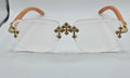 AJ 3 cross clear fashion glasses