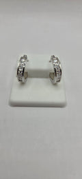 925 silver with 1.50ctw Moissanite hoop earrings