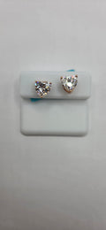 925 silver with 4.00CTW Moissanite heart earrings