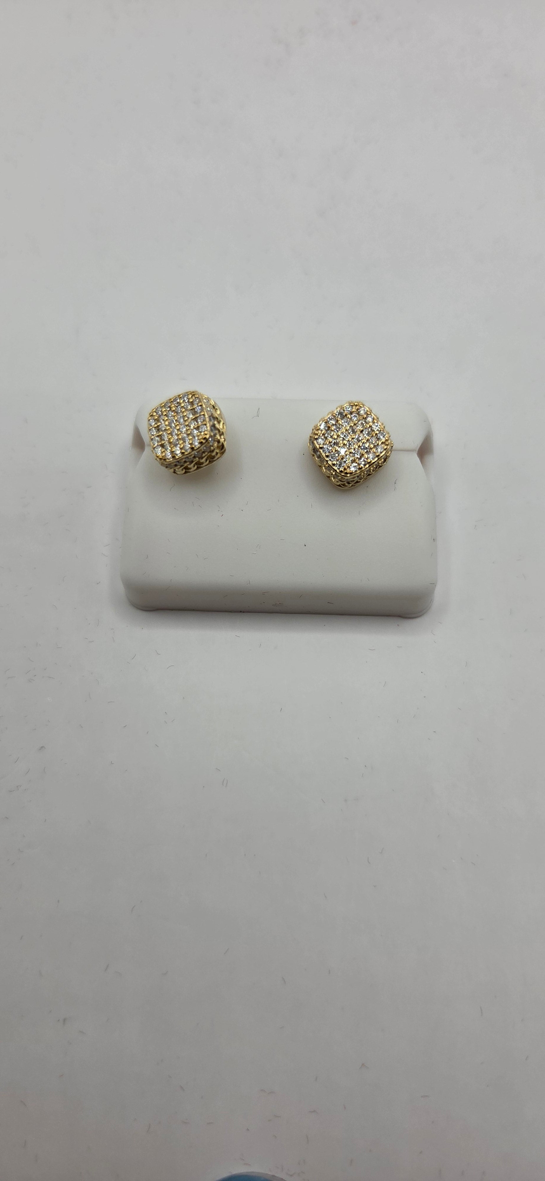 925 Silver gold plated Moissanite earrings 1.00ctw