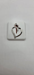 925 silver 0.50CTW Moissanite heart pendant
