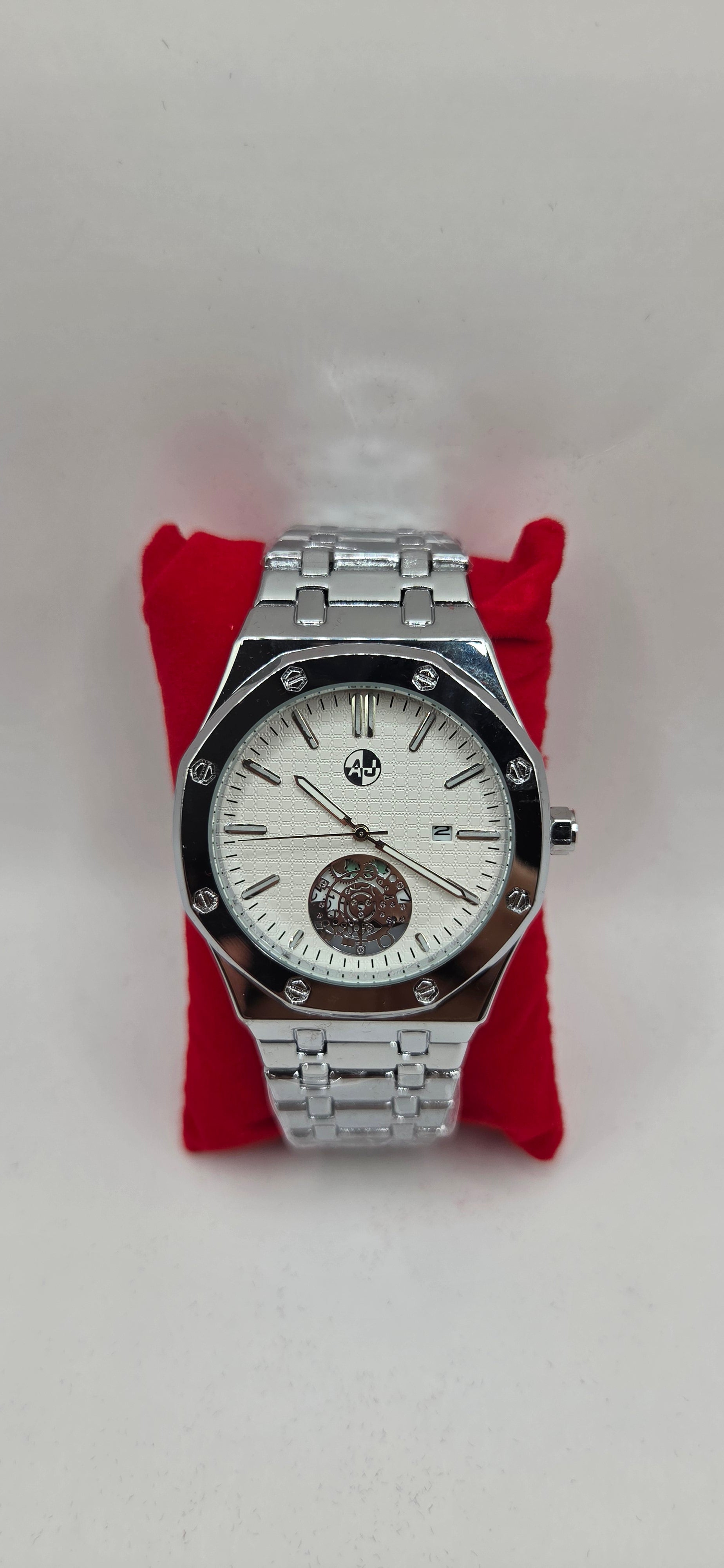 Aj silver and white AP style VIP watch