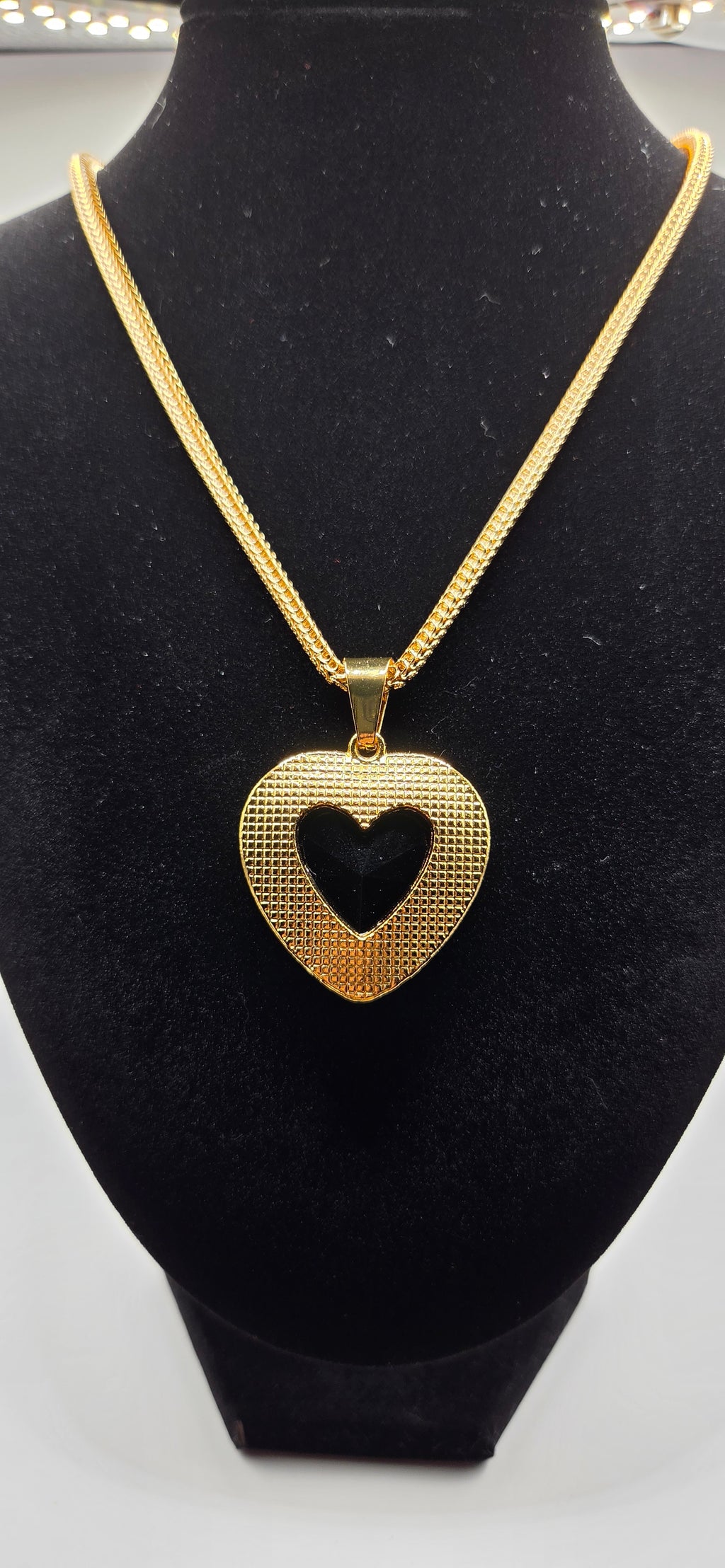 24 inch chain with a iced out heart pendant 2 ways