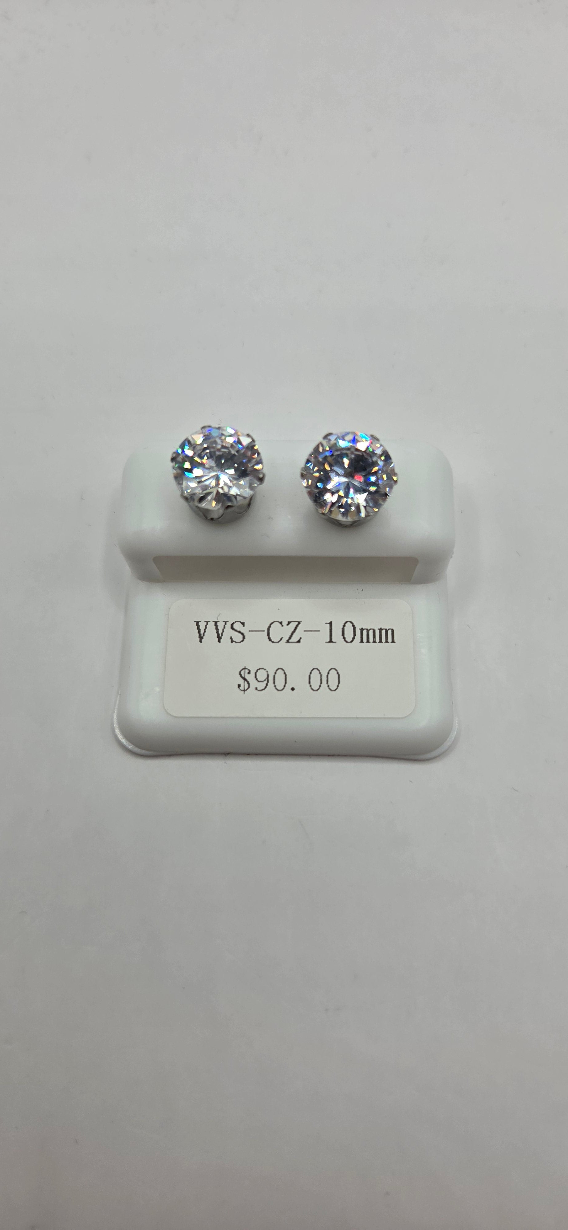 VVSCZ 10mm earrings