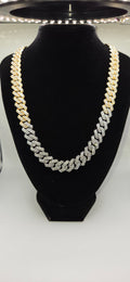 24 inch gold and silver iced out chain
