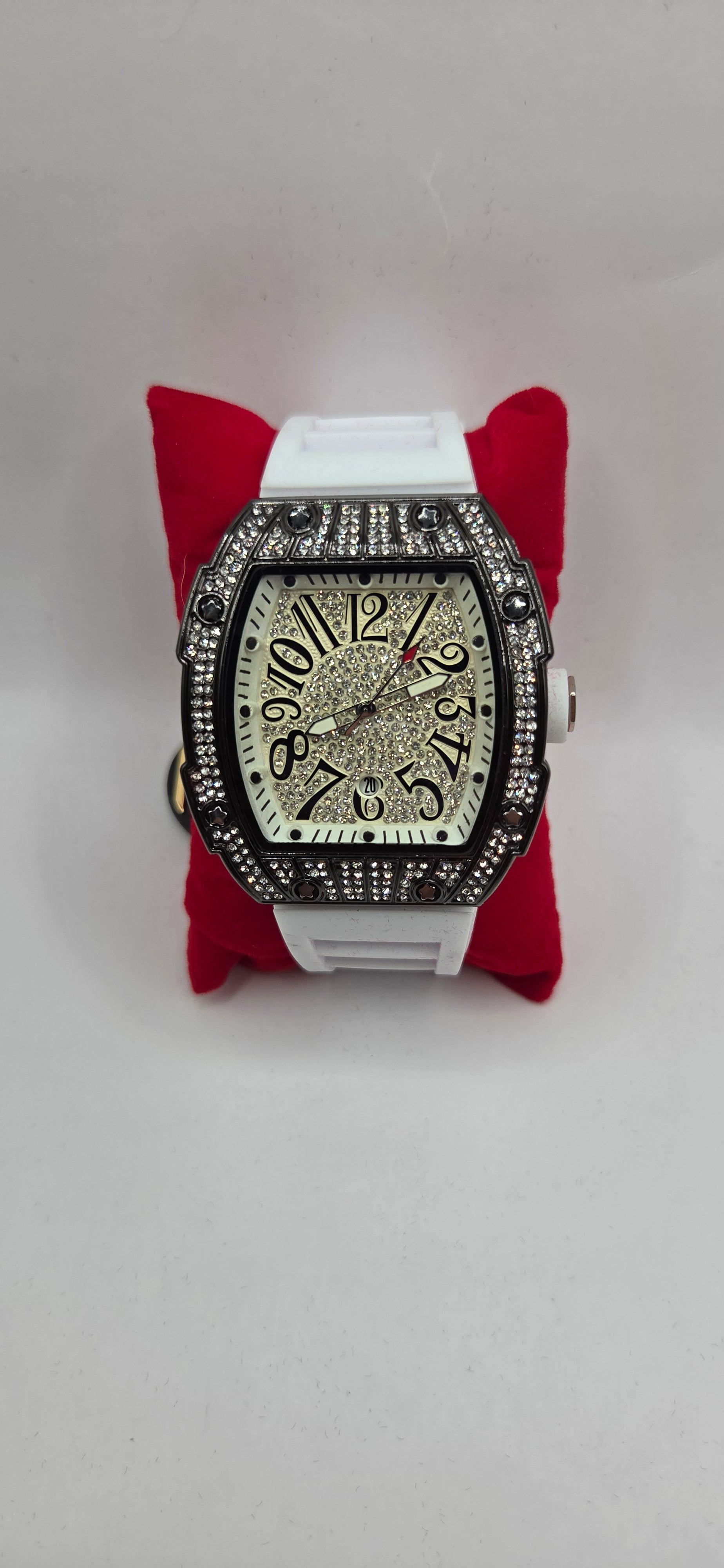 Aj iced out mille style watch