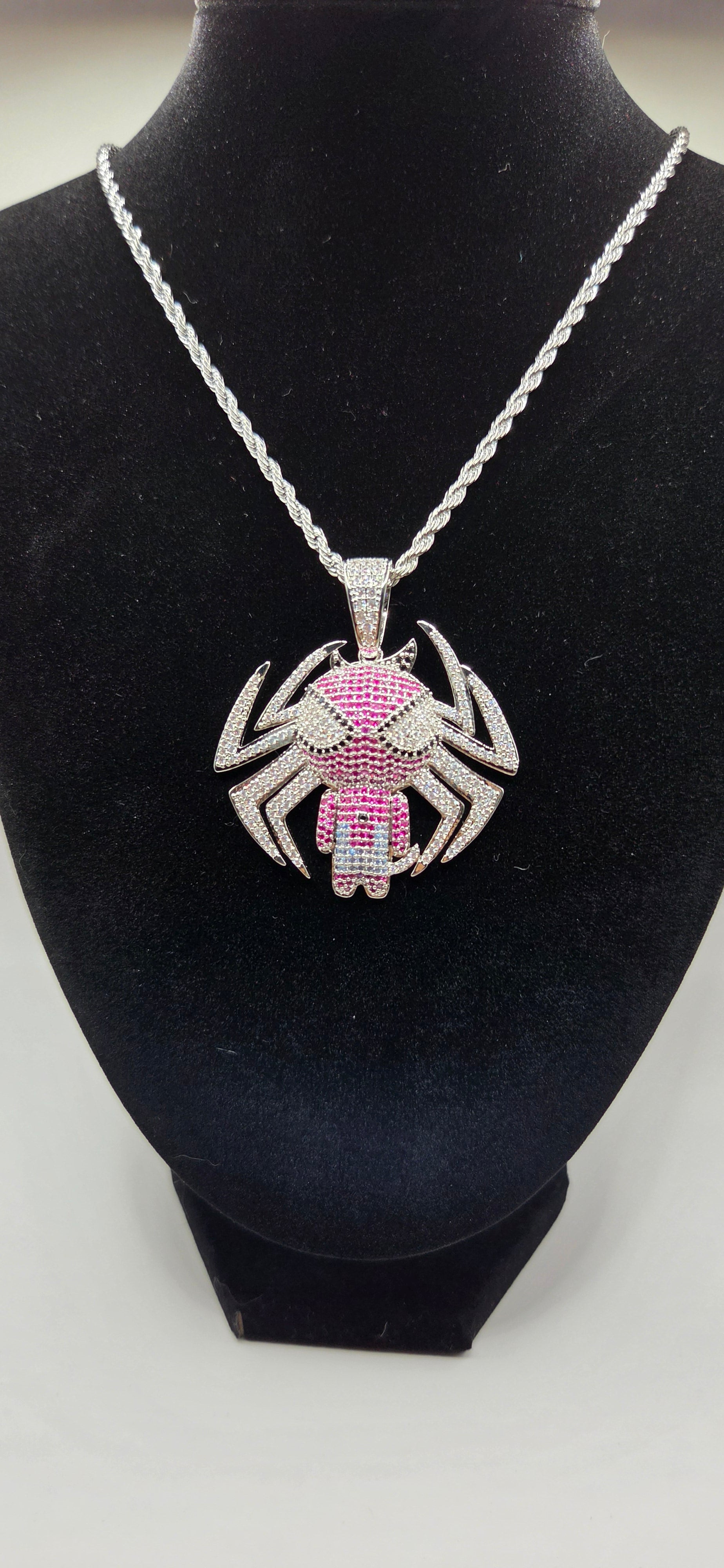 Iced out Spiderman pendant