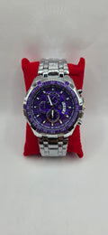 Silver and purple AJ timemaster