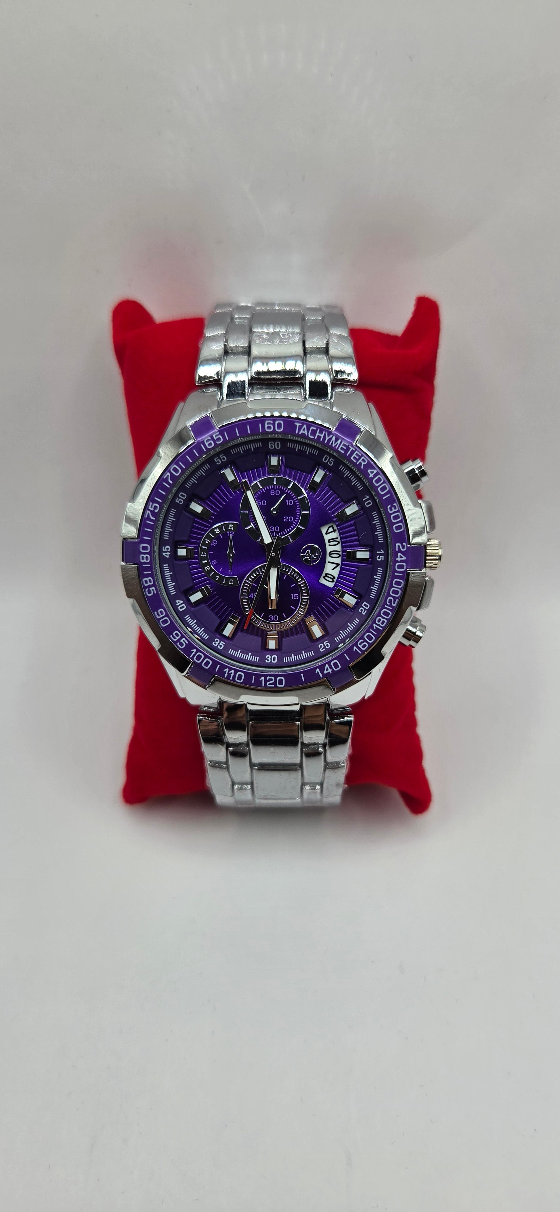 Silver and purple AJ timemaster