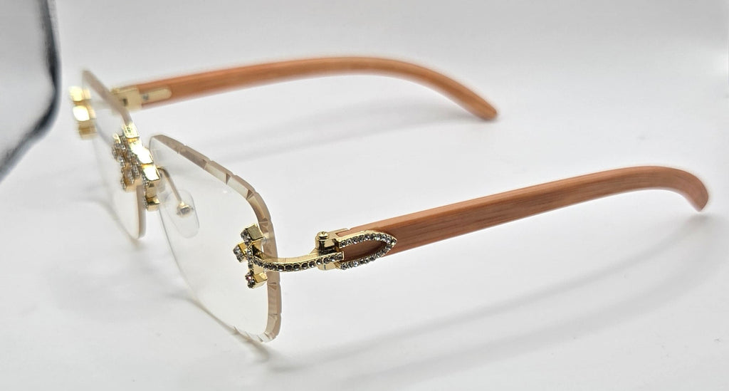 AJ 3 cross clear fashion glasses