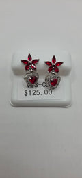 Iced out star hearts earrings VVSCZ stones