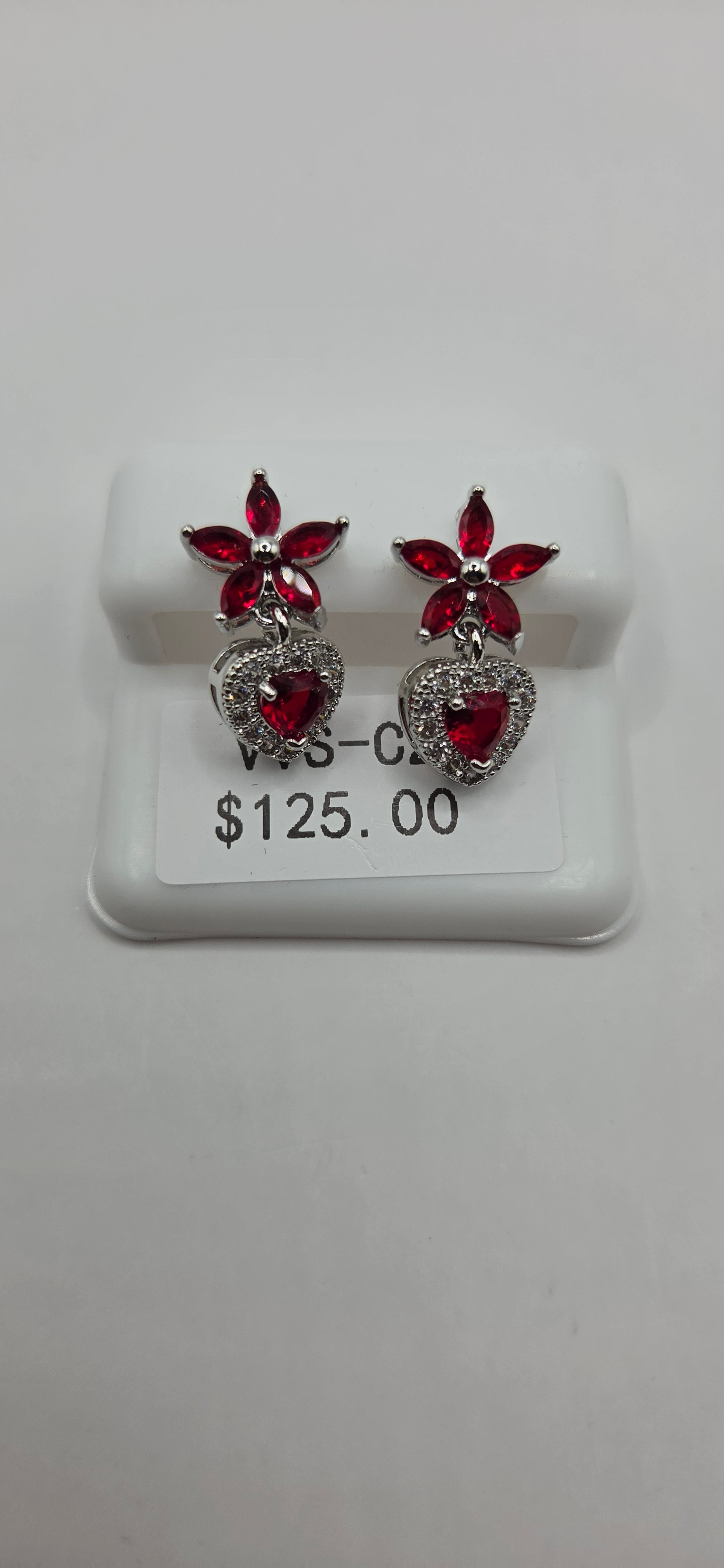 Iced out star hearts earrings VVSCZ stones