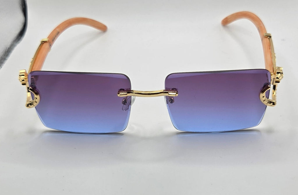 Aj blue and purple fading glasses
