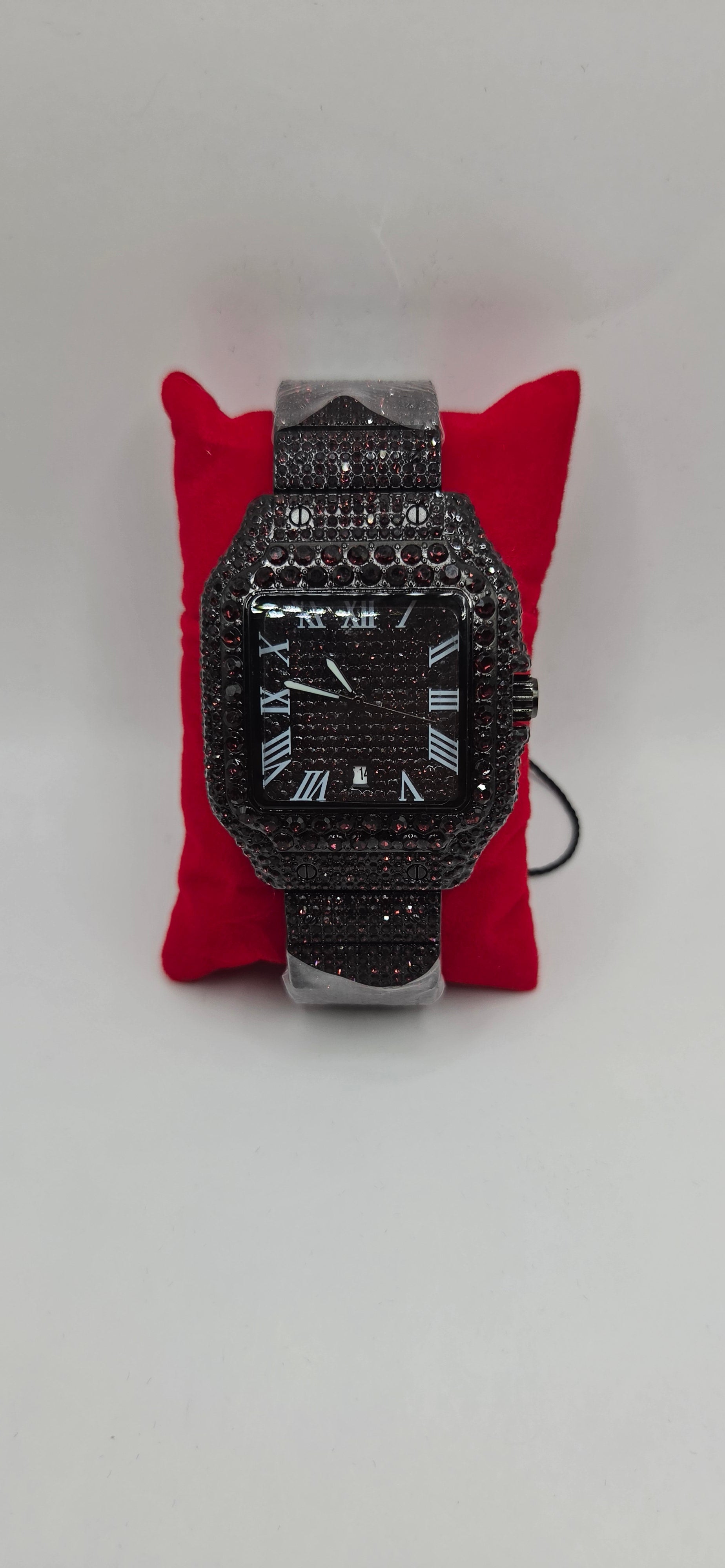 AJ burgundy VIP carti style watch