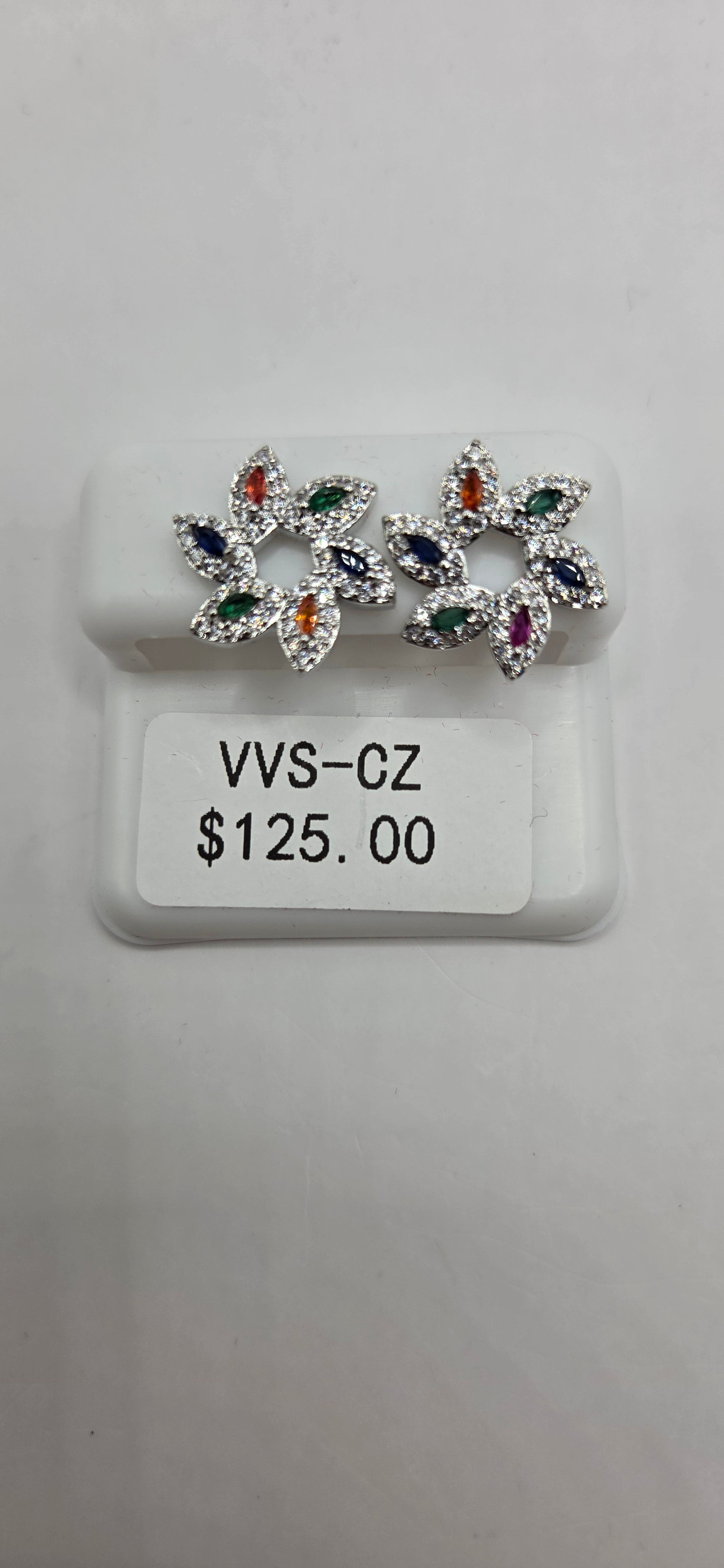 Multi color VVSCZ earrings