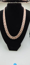 20 inch rose gold iced out chain