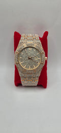Gold AJ VIP iced out watch